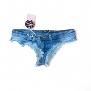 Sexy Cutoff Denim Jean Shorts Thong SZ S NWT